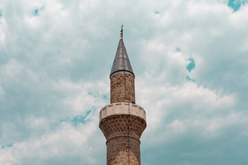 view of an old mosque silo in Antalya, Turkey