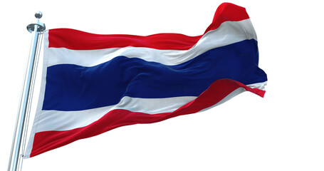 Thailand flag on transparent background 4k