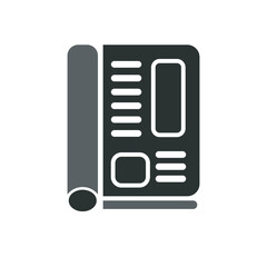 magazine glyph icon