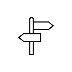 Signpost, pointe line icon. Simple element illustration. Signpost, pointe concept outline symbol design.