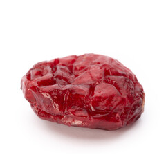 Dried cranberries isolated on white background