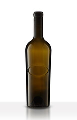 brown glass wine bottle