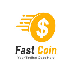 Obraz premium fast coin logo