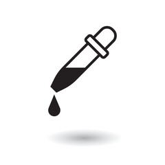Blood Drop for analysis line icon, Medical tests concept, Chemistry pipette sign on white background. Vector graphics.
