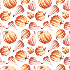 Pumpkins seamless pattern