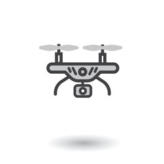 Drone icon. Simple sign drawing. drone symbol design. Can be used for web, print and mobile.
