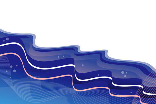Blue pink gradient wave banner background