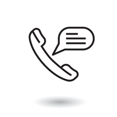Phone icon isolated on white background. Support Service. call center. Vector illustration.
