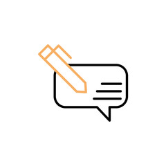 Fototapeta premium Feedback line icon. Simple element illustration. Fast Feedback concept outline symbol design.