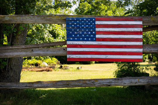 Wooden Fence Flag