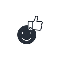 satisfaction level line icon. Simple element illustration. satisfaction level concept outline symbol design.