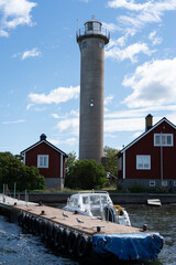 View from Garpen lighthouse station in Bergkvara, Kalmar len, Sweden - obrazy, fototapety, plakaty