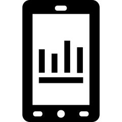 Mobile Graph Vector Icon