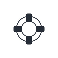 lifebuoy line icon. Simple element illustration. Fast lifebuoy concept outline symbol design.