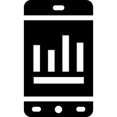 Mobile Graph Vector Icon