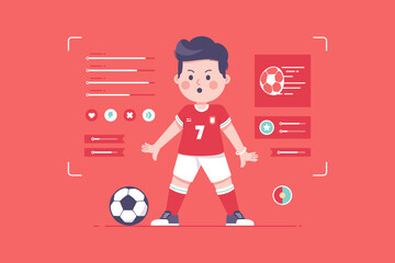 portugal football player cute character design