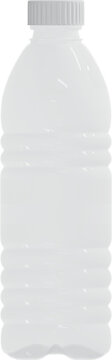 Empty Plastic Bottle White Color - Png Transparent 3D Image