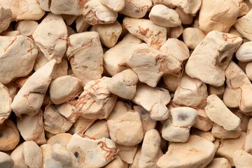 Gordijnen Dried raw Baobab fruit pulp close up full frame as background © Picture Partners