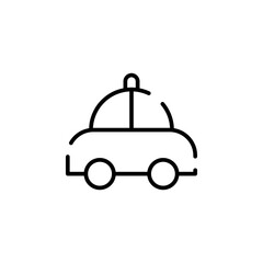 Cab, Taxi, Travel, Transportation Dotted Line Icon Vector Illustration Logo Template. Suitable For Many Purposes.
