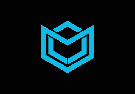 MLL Initial Polygonal 3D Cube Letter mll Logo Design Vector Template M L L Letter Logo Design