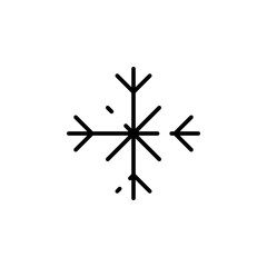 Winter, Snowfall, Snow, Snowflake Dotted Line Icon Vector Illustration Logo Template. Suitable For Many Purposes.