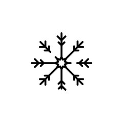 Winter, Snowfall, Snow, Snowflake Dotted Line Icon Vector Illustration Logo Template. Suitable For Many Purposes.