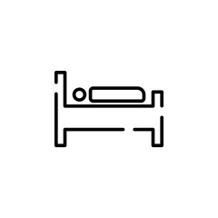 Sleep, Nap, Night Dotted Line Icon Vector Illustration Logo Template. Suitable For Many Purposes.