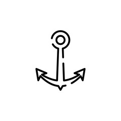 Anchor, Port Dotted Line Icon Vector Illustration Logo Template. Suitable For Many Purposes.