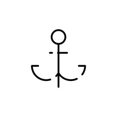 Anchor, Port Dotted Line Icon Vector Illustration Logo Template. Suitable For Many Purposes.