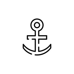 Anchor, Port Dotted Line Icon Vector Illustration Logo Template. Suitable For Many Purposes.