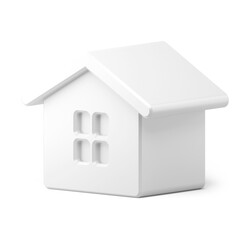 White christmas abstract house. Celebration minimalist interior element