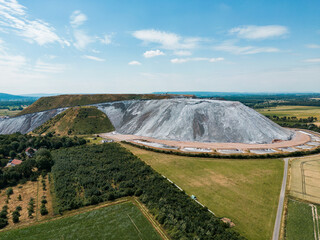 panorama of the countryside - potash landfill