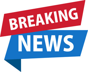 red simple bubble with breaking news text. concept of attention please like urgent inform and not focus on the problem. flat cartoon trend modern logotype graphic design isolated on white background