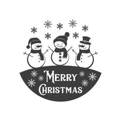 Merry Christmas door hanger. Vector Farmhouse quotes. Round Christmas sign. Winter holiday design. Isolated on white background.