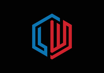 LW Initial Monogram Letter lw Logo Design Vector Template l w Letter Logo Design