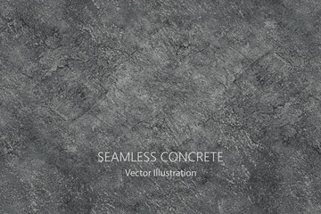 Seamless vector gray concrete texture. Stone wall background. - 529461005