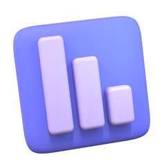 3d render icon chart