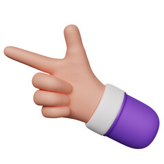 3d cartoon hand gesture