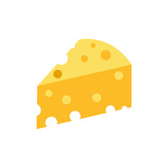 Cheese icon. flat illustration of cheese - vector icon. Cheese sign symbol