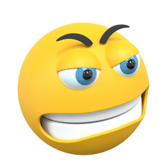 3d render icon angry emoji