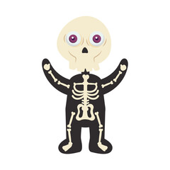 cartoon skeleton icon