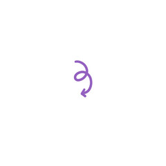 Purple Swirly Arrow