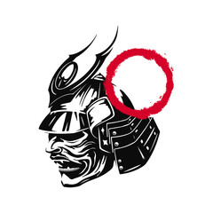 samurai silhouette illustration vector concept
