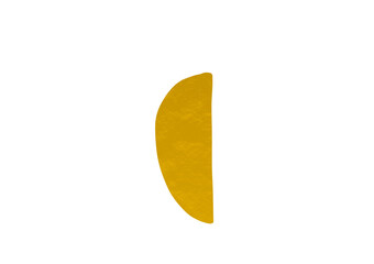 Golden Metallic Half-Circle Shape