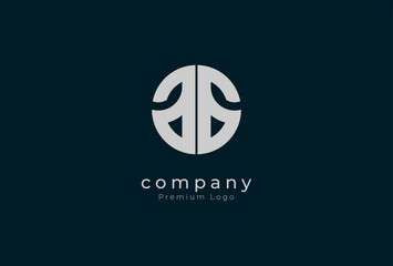 Initial AG or AA monogram Logo, stylish letter A and G logo design, vector illustration	
