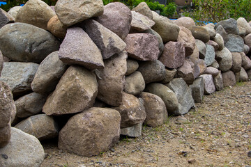 Fototapeta na wymiar Rock pattern arranged and stacked.
