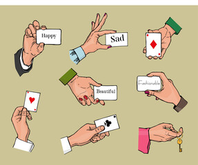set of hand drawn icons