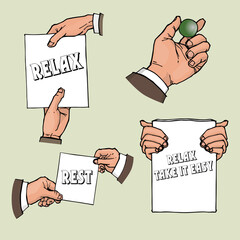 set of hand drawn icons