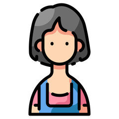 woman b line color icon