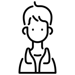 man b outline icon